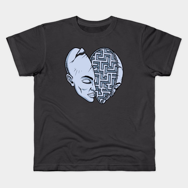 puzzles in the mind Kids T-Shirt by gunaone design